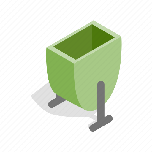 Bin, container, garbage, isometric, lid, street, trash icon - Download on Iconfinder