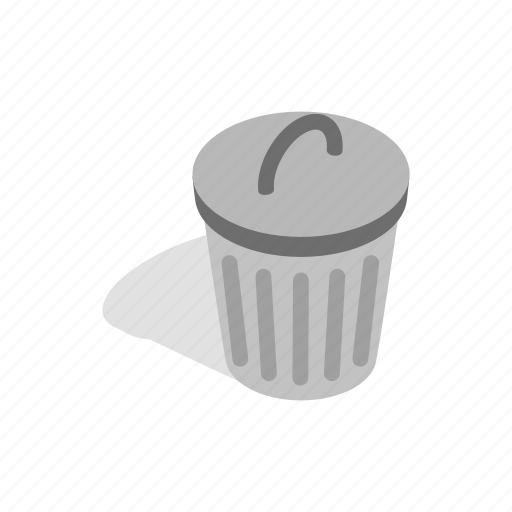 Basket, bin, can, garbage, isometric, rubbish, trash icon - Download on Iconfinder