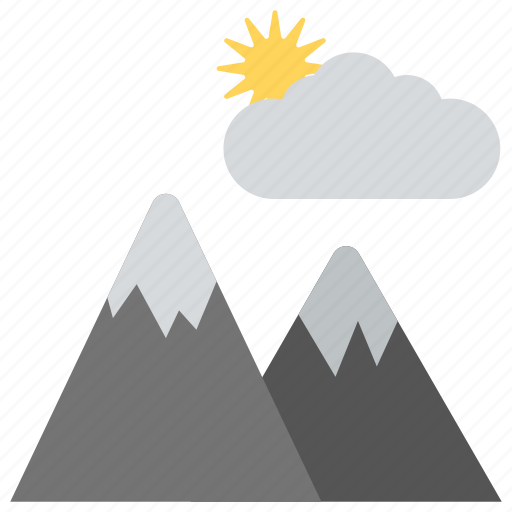 Climbing travel, hiking, hill station, landscape, snow covered mountains. icon - Download on Iconfinder