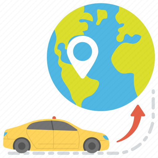 Finding location, gps, international travel, navigating car, travel through map icon - Download on Iconfinder