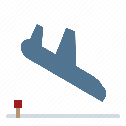 Airplane, arrival, fly, landing, transport icon - Download on Iconfinder