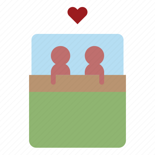 Bed, couple, honeymoon, love, romance icon - Download on Iconfinder