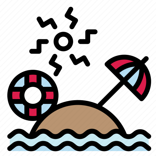 Beach, sand, summer, umbrella, vacation icon - Download on Iconfinder