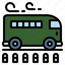 bus, passenger, school, stop, transportation