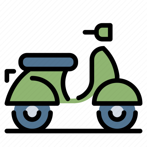 Motorcycle, scooter, transportation, vespa, vintage icon - Download on Iconfinder