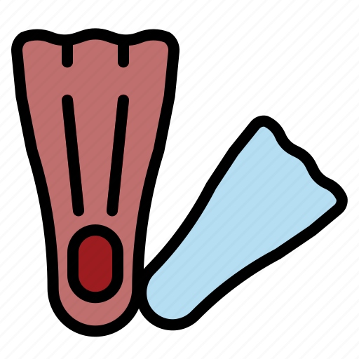 Diving, fins, flippers, foot, scuba, swim icon - Download on Iconfinder