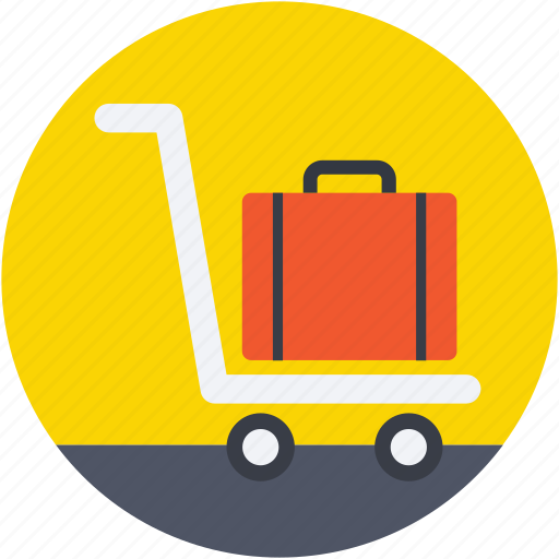 Hand trolley, hotel trolley, luggage trolley, platform truck, trolley icon - Download on Iconfinder