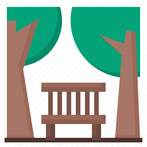 Chair, park, public, relax, travel, tree icon - Download on Iconfinder