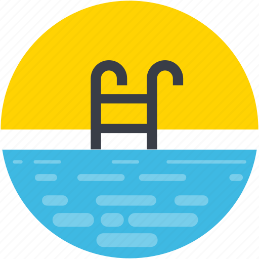 Pool stairs, pool steps, summertime, swimming, swimming pool icon - Download on Iconfinder
