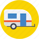 caravan, convoy, living van, living vehicle, transport