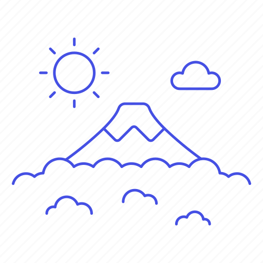 Clouds, day, fuji, landmarks, landscape, mountain, peak icon - Download on Iconfinder
