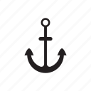 anchor, heavy, metall, sea, water