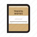 travel, notes, field notes, diary, journal, notebook