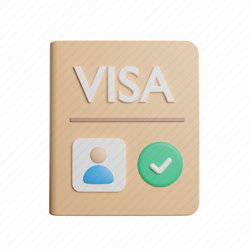 Front, document, ticket, passport 3D illustration - Download on Iconfinder