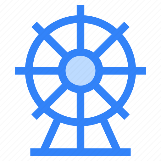 Ferris wheel, amusement park, funfair, big wheel, ferris wheels, entertainment, fairground icon - Download on Iconfinder