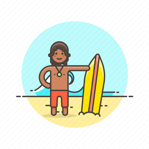 Surfing, travel, beach, board, man, summer, vacation icon - Download on Iconfinder