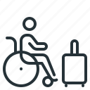 disabled, tourist, luggage, access