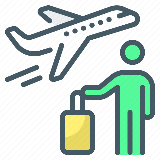Customized, travel, person, plane, airplane, carry, customized travel icon - Download on Iconfinder