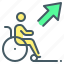 disabled, direction, arrow 