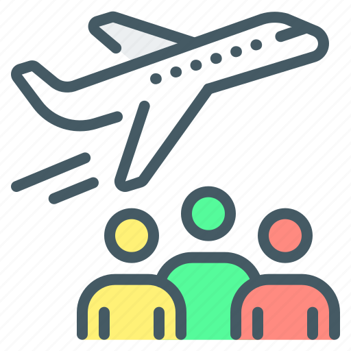 Group, travel, air, flight, group travel, air travel icon - Download on Iconfinder