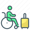 disabled, tourist, luggage, access