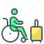 disabled, tourist, luggage, access 