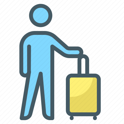 Tourist, luggage, person, bag icon - Download on Iconfinder