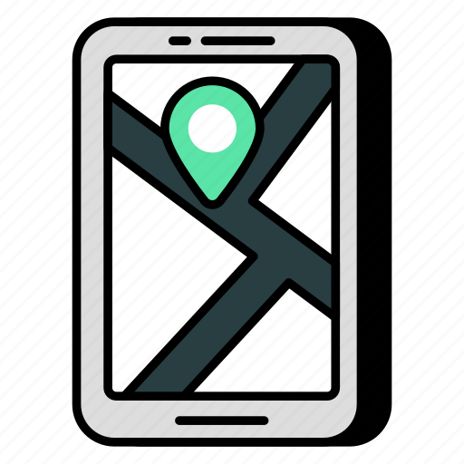 Mobile location, phone location, mobile direction, phone direction, mobile navigation icon - Download on Iconfinder