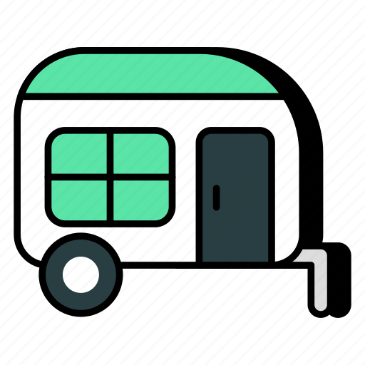 Camper van, caravan, vehicle, automobile, automotive icon - Download on Iconfinder