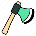 axe, woodcutting tool, equipment, instrument, tomahawk
