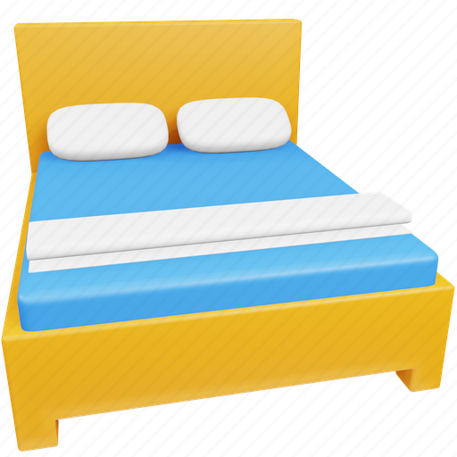 Bed, travel, holiday, sleep, hotel, bedroom 3D illustration - Download on Iconfinder