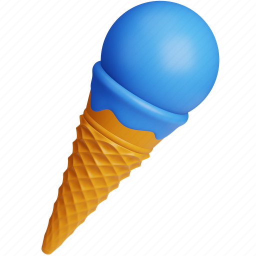 Cone, travel, holiday, ice cream, sweet, dessert 3D illustration - Download on Iconfinder