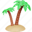 palm, travel, holiday, beach, coconut, vacation, tree 