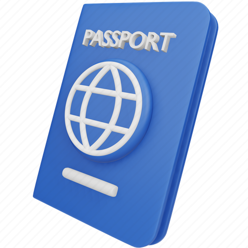 Passport, travel, holiday, id, vacation, documents, pass 3D illustration - Download on Iconfinder