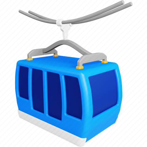 Ski, lift, travel, holiday, beach, cable, mountain 3D illustration - Download on Iconfinder