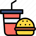 fast, food, burger, hamburger, and, restaurant, junk