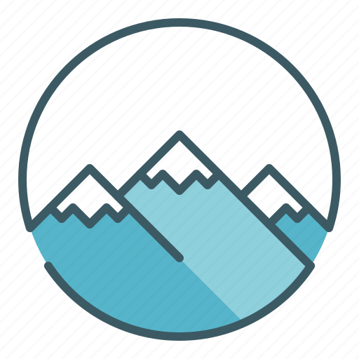 Alpine, circle, landscape, mountaineer, mountains, peak icon - Download on Iconfinder