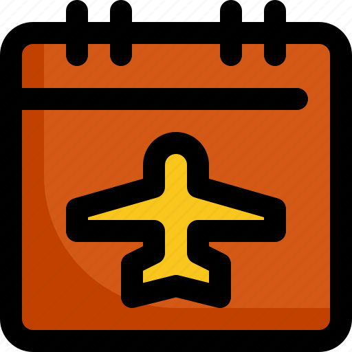 Airplane, calendar, date, event, flight, plane, schedule icon - Download on Iconfinder