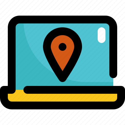 Gps, laptop, location, map, pin, travel icon - Download on Iconfinder