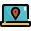 gps, laptop, location, map, pin, travel 