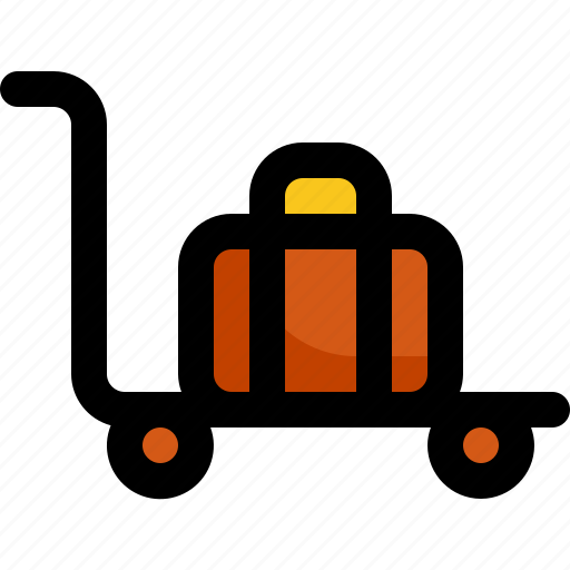 Bag, baggage, luggage, suitcase, travel, trolley icon - Download on Iconfinder