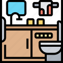 lavatory, toilet, bathroom, interior, aircraft