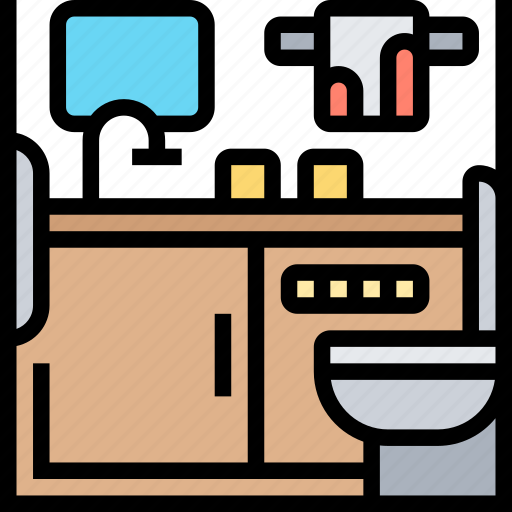 Lavatory, toilet, bathroom, interior, aircraft icon - Download on Iconfinder