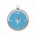 cartoon, compass, direction, east, north, south, west