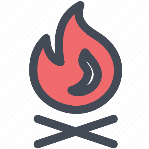 Bonfire, camping, fire, holidays, hotel, travel icon - Download on Iconfinder