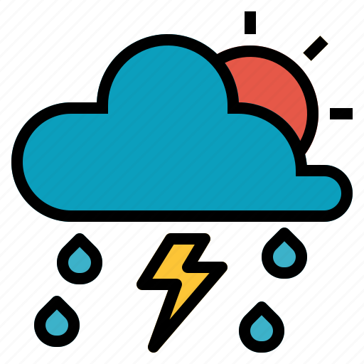 Rain, sky, storm, sun, thunder, weather icon - Download on Iconfinder