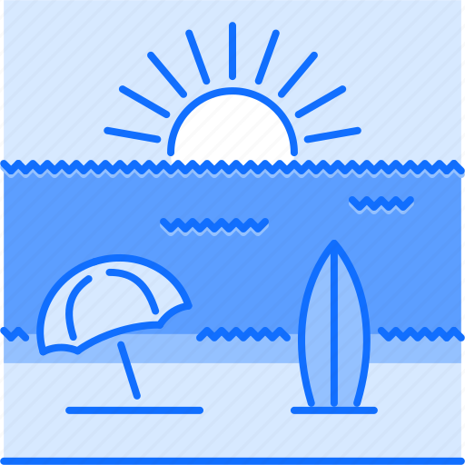 Beach, holidays, sand, sun, surfboard, travel, umbrella icon - Download on Iconfinder