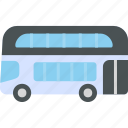 double, decker, bus, transportation, icon