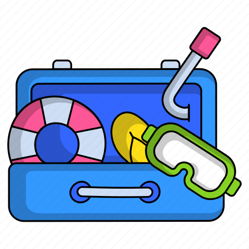 Travelling, equipment, goggles, picnic, slippers, lifesaver, fishing knot icon - Download on Iconfinder