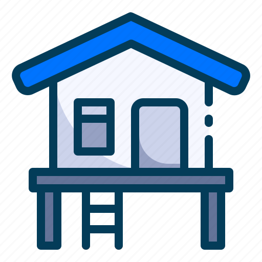 Bungalow, cottage, holiday, home, hotel, travel, traveling icon - Download on Iconfinder
